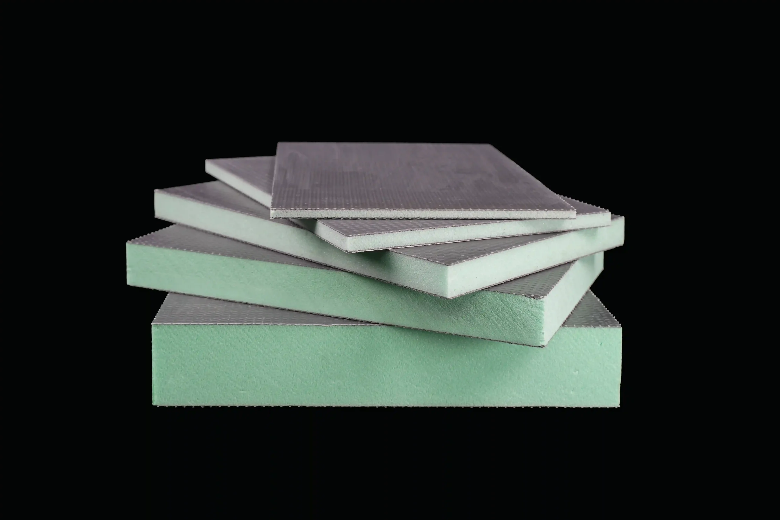 title backer pro waterproof backer board sample display different thickness green core panel with fiberglass reinforced top layer 1