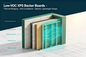 Tile Backer Pro low-VOC XPS tile backer board for California green building, Title 24 and passive house projects